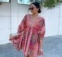 Boho Chic Printed Kaftan Mini Dress