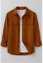 Burnt Orange Casual Overshirt