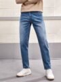 Light Wash Tapered Fit Jeans