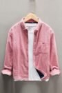 Rose Pink Corduroy Casual Shirt
