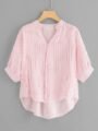 Pink & White Striped Cotton Shirt