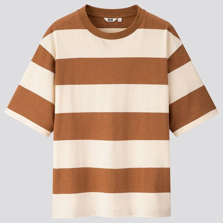 Brown and Cream Striped T-Shirt