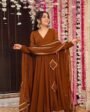 : Classic Brown Ethnic Anarkali Set
