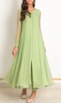 Pastel Green Georgette Anarkali Kurta Set