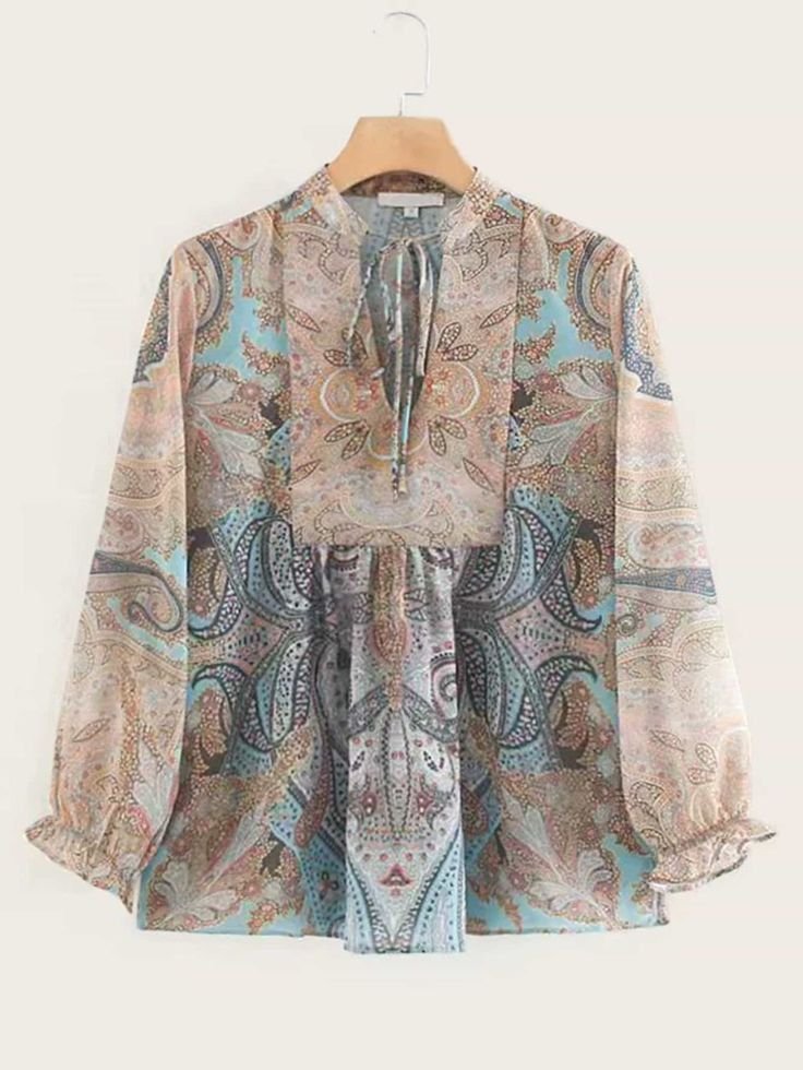 Pastel Paisley Printed Boho Top