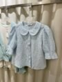 Light Blue Eyelet Cotton Top