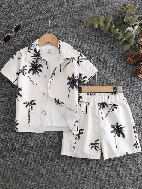 Tropical Palm Print Boys’ Co-ord Set