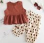 Terracotta Polka Peplum Girls’ Co-ord Set