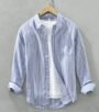 Sky Blue Striped Casual Shirt