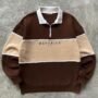 Brown and Beige “Maverick” Half-Zip Sweatshirt
